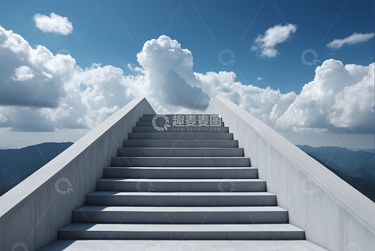 通向云端的阶梯风景