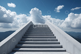 通向云端的阶梯风景