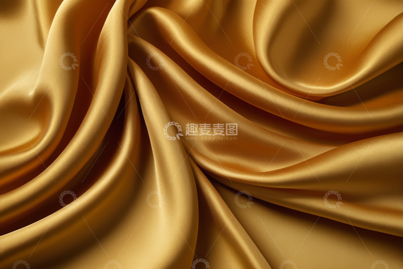 高清大图下载【趣麦麦图】金色丝绸织物纹理
