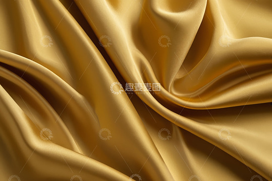金色丝绸织物纹理特写