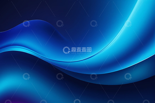 蓝色渐变抽象波浪背景