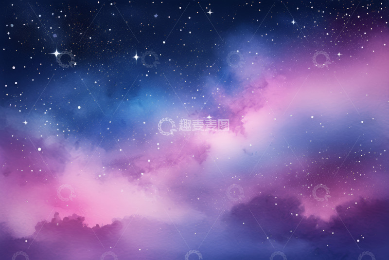 高清大图下载【趣麦麦图】梦幻星空宇宙背景