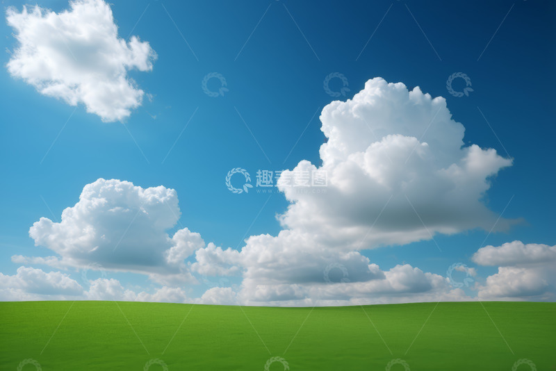 高清大图下载【趣麦麦图】蓝天绿地自然风光风景