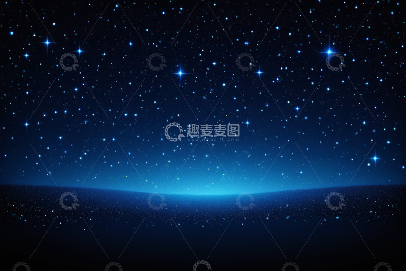 高清大图下载【趣麦麦图】蓝色星空背景素材
