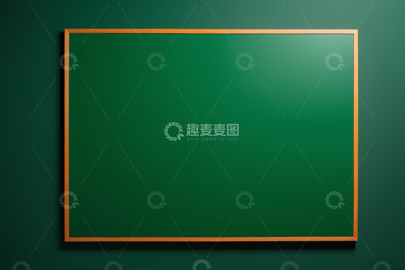 高清大图下载【趣麦麦图】绿底橙色边框空白画板