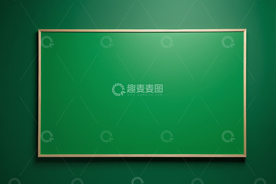 绿背景金色边框空白画框
