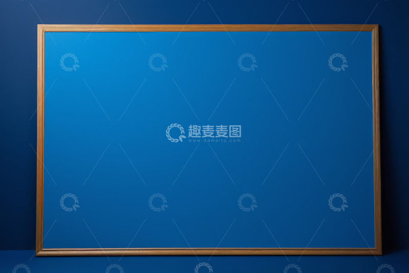 高清大图下载【趣麦麦图】蓝色背景前的木质框架