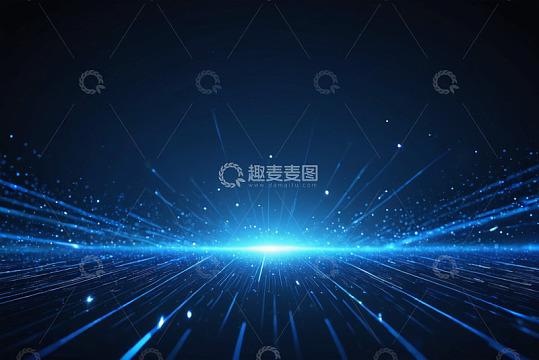 蓝色发光抽象粒子背景素材