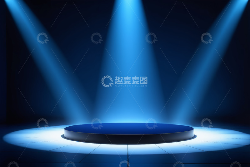 高清大图下载【趣麦麦图】聚光灯下的圆形舞台