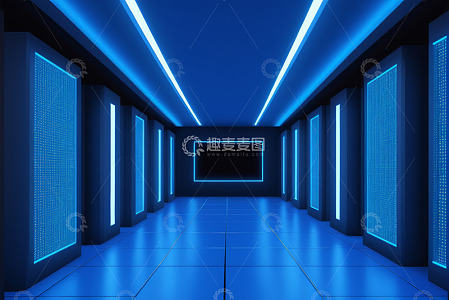 未来感科技走廊室内场景