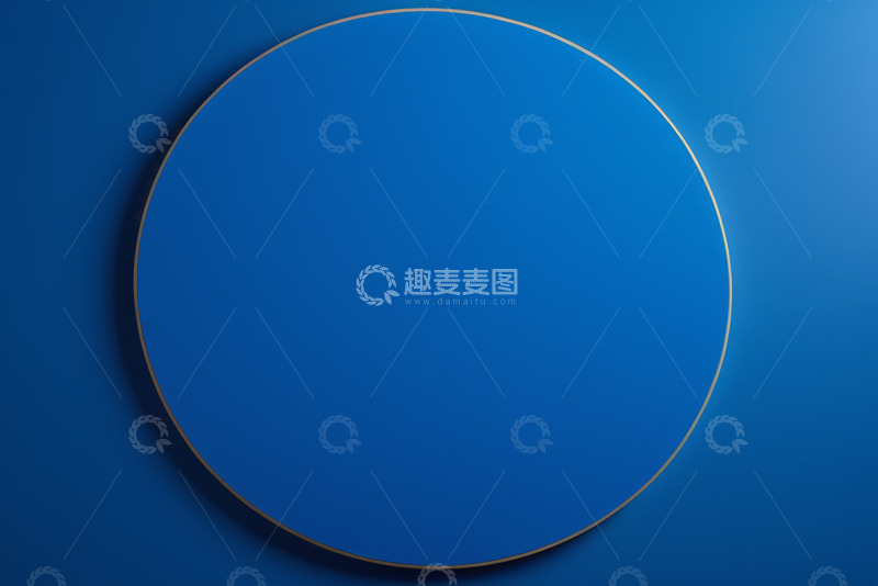 高清大图下载【趣麦麦图】蓝色背景圆形图案设计素材