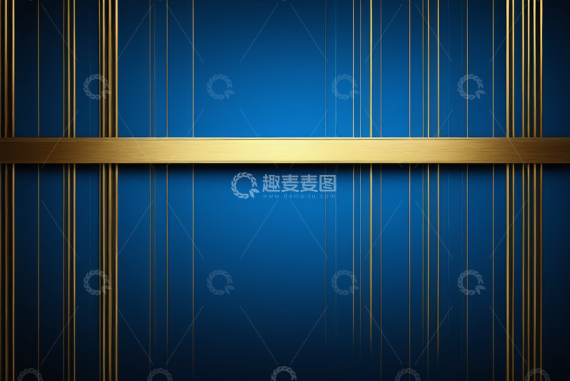 高清大图下载【趣麦麦图】蓝色背景金色线条设计图
