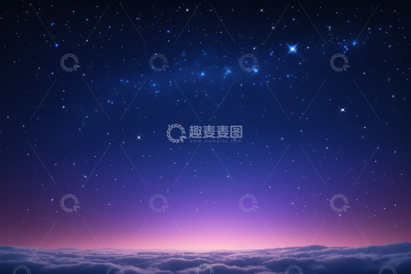 高清大图下载【趣麦麦图】星空云海全景