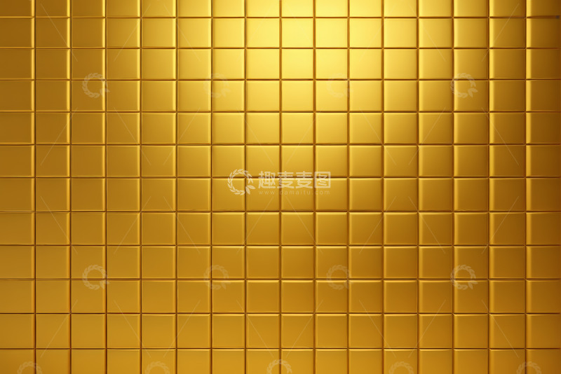 高清大图下载【趣麦麦图】金色几何方块背景纹理