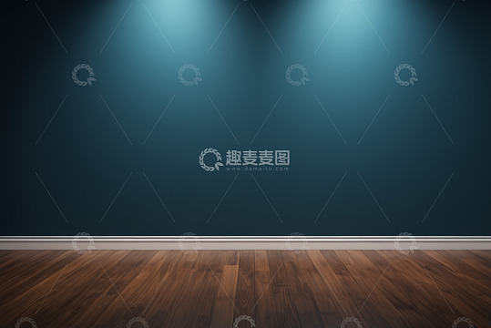 深色墙面与木质地板室内场景