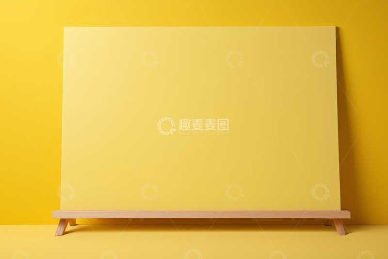 高清大图下载【趣麦麦图】黄色背景空白展示板