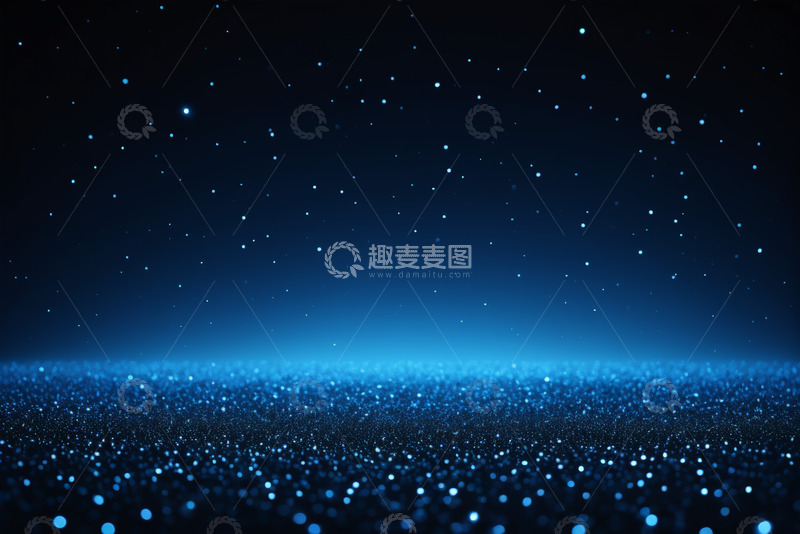 高清大图下载【趣麦麦图】蓝色发光粒子背景