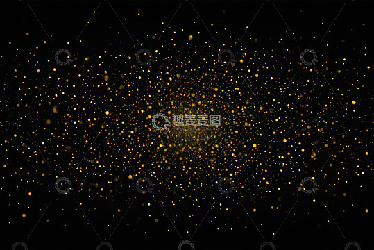 黑色背景金色粒子扩散效果