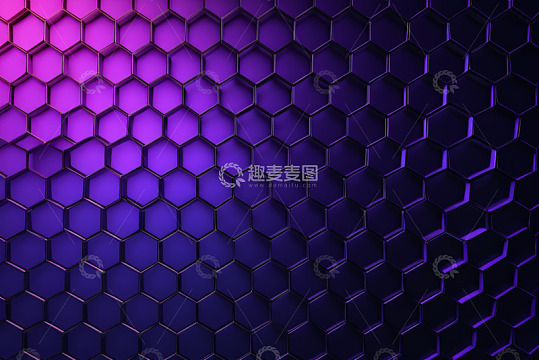 紫色六边形几何背景图案