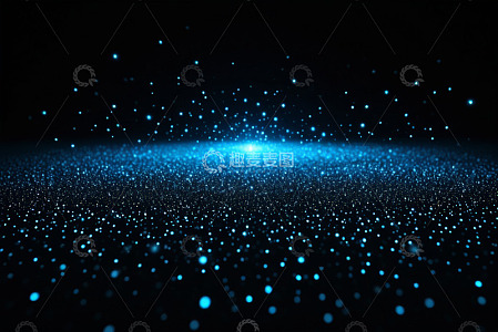 蓝色发光粒子背景