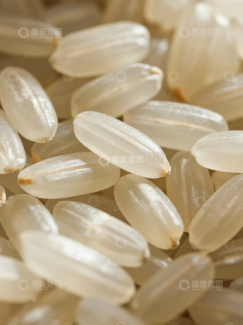 高清大图下载【趣麦麦图】大米特写米粒质感展示