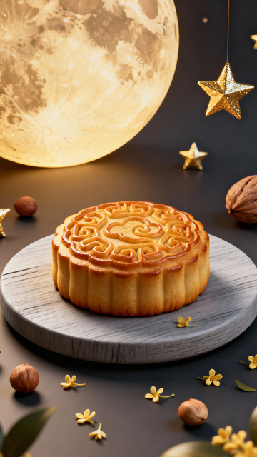 中秋节月饼背景_竖屏051