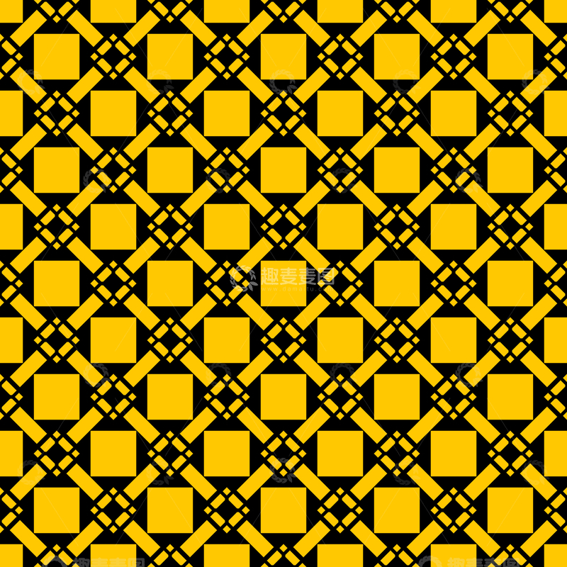 源文件下载【趣麦麦图】黄黑几何花纹背景图397