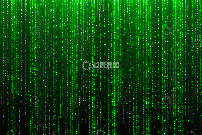 绿色抽象数字背景素材