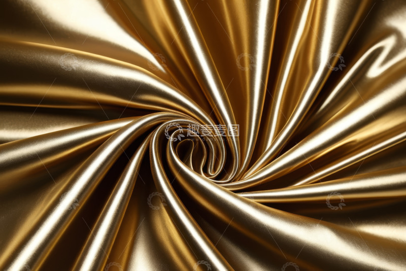 高清大图下载【趣麦麦图】金色丝绸纹理特写素材