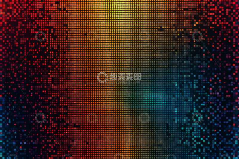 高清大图下载【趣麦麦图】彩色像素马赛克背景
