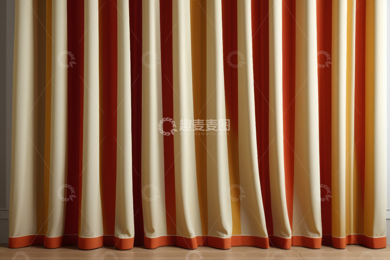 高清大图下载【趣麦麦图】条纹窗帘室内家居场景