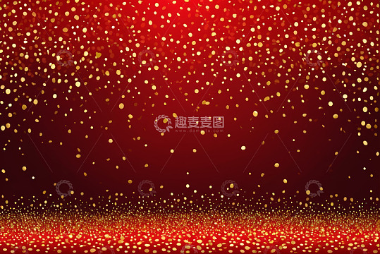 红色背景金色粒子抽象画面