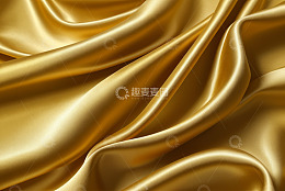金色丝绸纹理特写