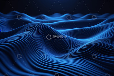 蓝色抽象波浪背景