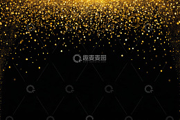黑色背景金色粒子效果