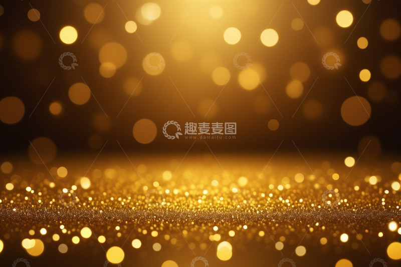 高清大图下载【趣麦麦图】金色光斑梦幻背景素材