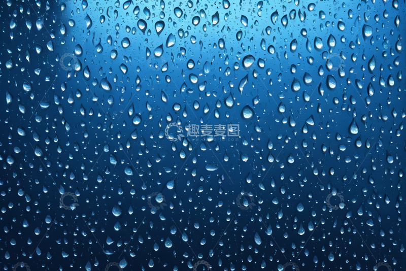 高清大图下载【趣麦麦图】玻璃上的雨滴背景画面