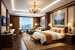 豪华卧室室内装修场景