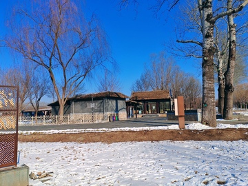 冬日乡村建筑风光