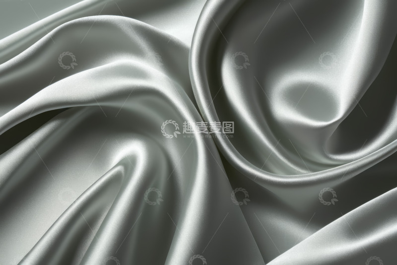 高清大图下载【趣麦麦图】银灰色丝绸织物特写
