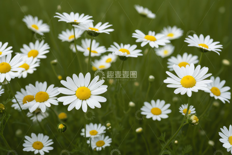 高清大图下载【趣麦麦图】白色雏菊特写