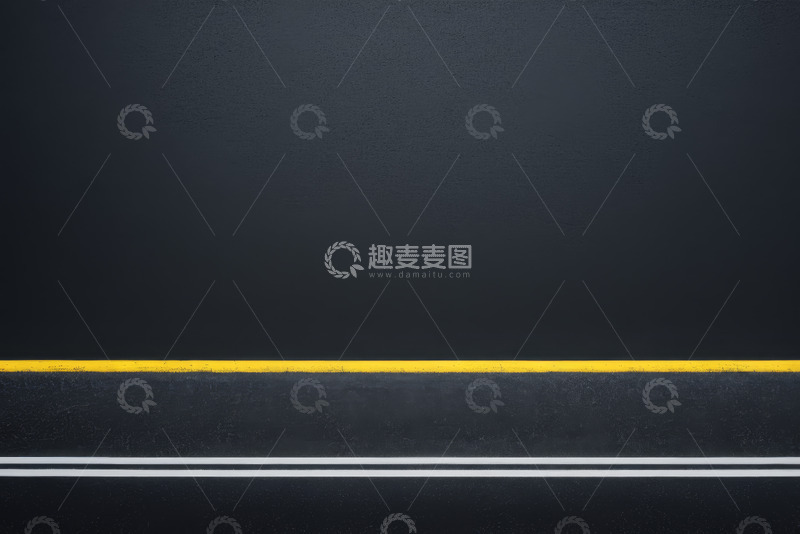 高清大图下载【趣麦麦图】道路黄白标线特写