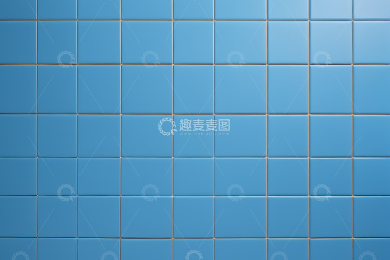 高清大图下载【趣麦麦图】蓝色方形瓷砖墙面
