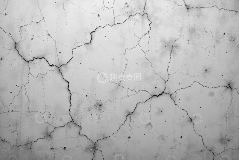 高清大图下载【趣麦麦图】黑白裂纹墙面纹理素材