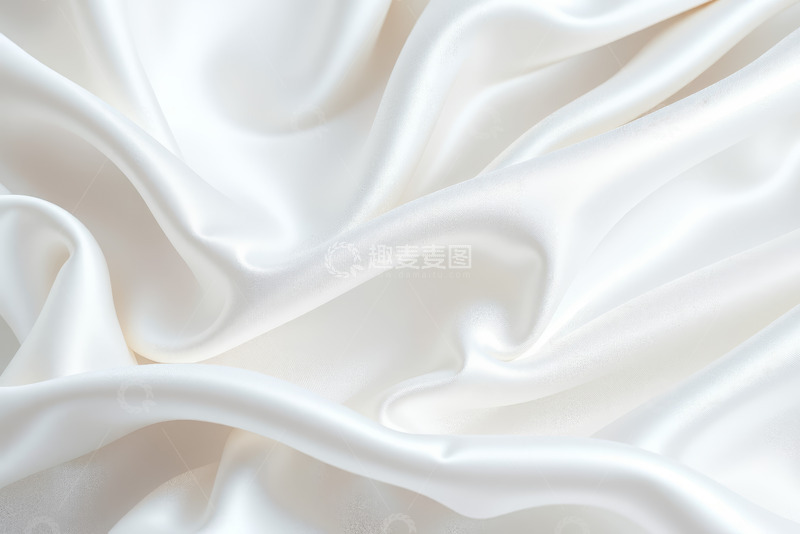 高清大图下载【趣麦麦图】白色丝绸织物特写