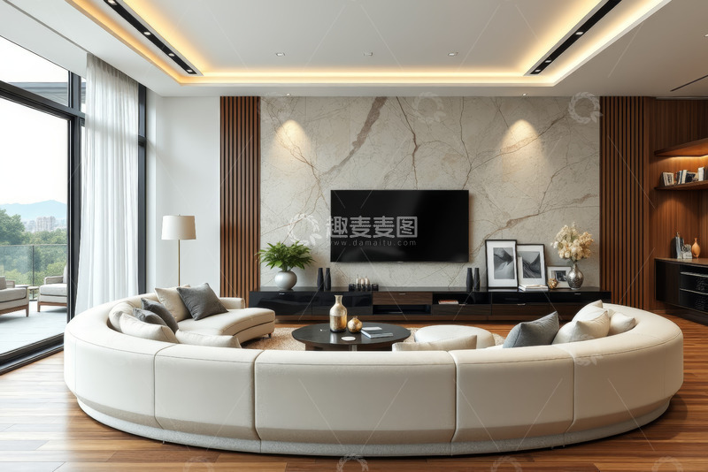 高清大图下载【趣麦麦图】现代风格客厅家居布置