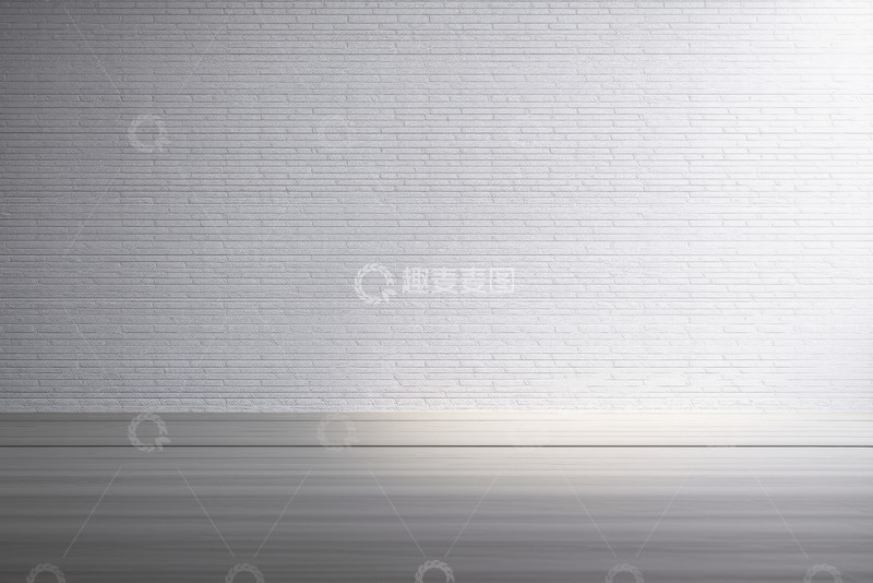 高清大图下载【趣麦麦图】白色砖墙背景与地板素材