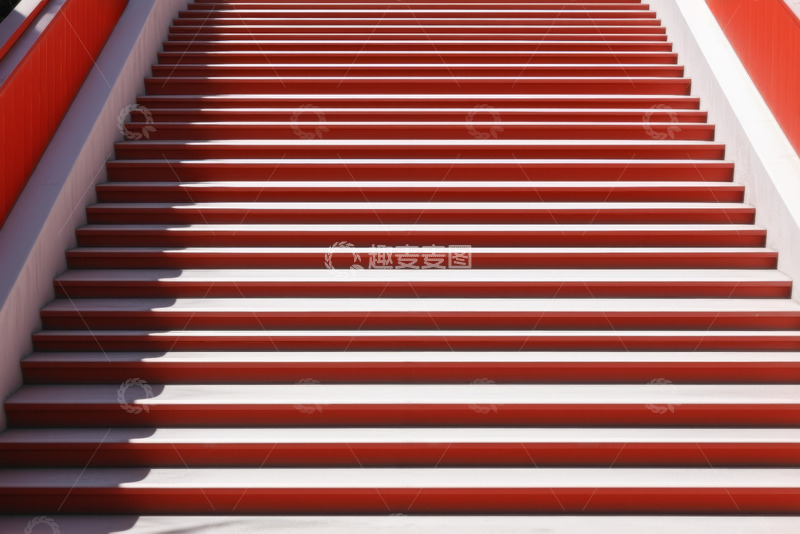 高清大图下载【趣麦麦图】红色楼梯特写