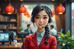 客服人员办公场景