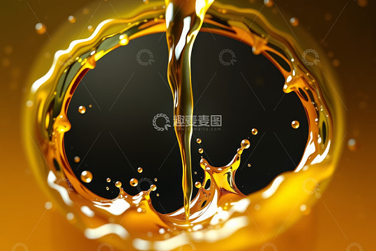 黄色液体飞溅动态素材